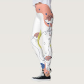 Flamingo Crown: Abstrakt Vintag nahtlos. Leggings (Links)