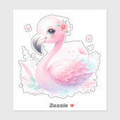 Flamingo Custom Cut Scrapbooking Sticker (Blatt)