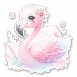 Flamingo Custom Cut Scrapbooking Sticker