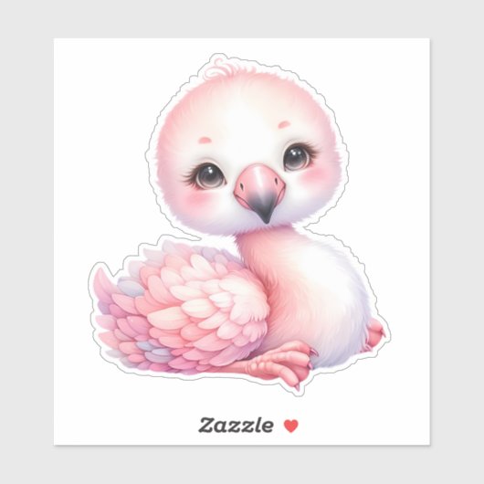 Flamingo Custom Cut Scrapbooking Sticker (Blatt)