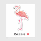 Flamingo Custom-Cut Vinyl Sticker (Blatt)