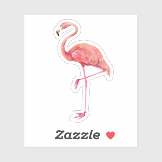 Flamingo Custom-Cut Vinyl Sticker (Blatt)