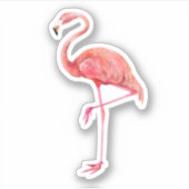 Flamingo Custom-Cut Vinyl Sticker (Vorderseite)