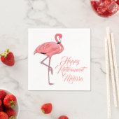 Flamingo Custom Retirement Party Serviette (Beispiel)