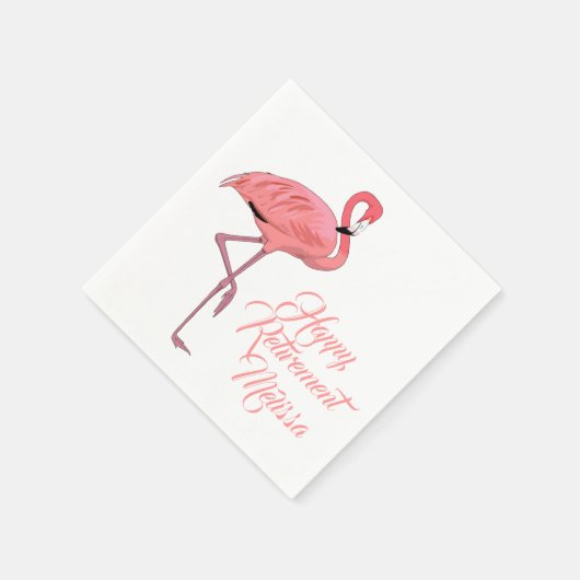 Flamingo Custom Retirement Party Serviette (Ecke)