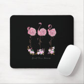 Flamingo Daisy Faith Hope Liebe Breast Cancer Awar Mousepad (Mit Mouse)