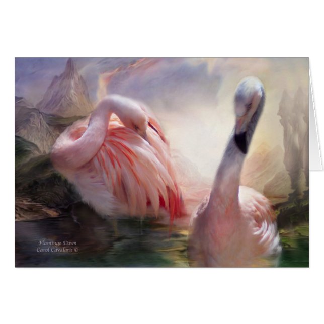 Flamingo-Dämmerung ArtCard (Vorderseite (Horizontal))