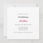 Flamingo Dance and Birthday Celebration Party Einladung (Rückseite)