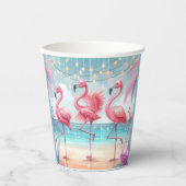 Flamingo Dance and Birthday Celebration Party Pappbecher (Vorderseite)