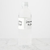 Flamingo Dance and Birthday Celebration Party Wasserflaschenetikett (Rückseite)