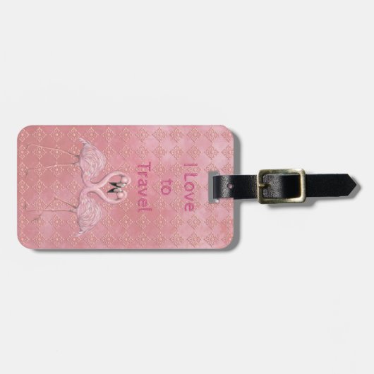 Flamingo Dance Gepäckanhänger (Vorderseite horizontal)