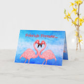 Flamingo Dance Karte (Gelbe Blume)
