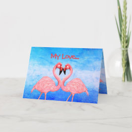 Flamingo Dance Liebe Karte