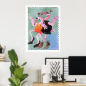 Flamingo Dance Poster (Heimbüro)