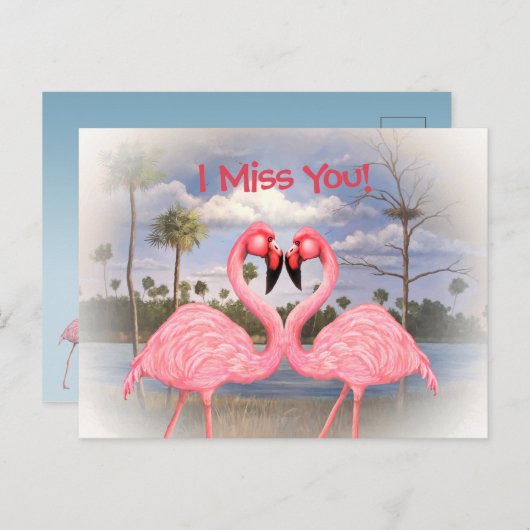 Flamingo Dance Postkarte (Vorne/Hinten)