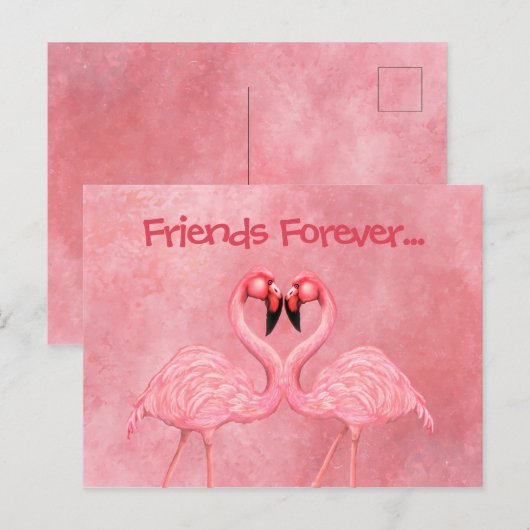 Flamingo Dance Postkarte (Vorne/Hinten)