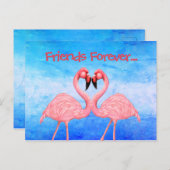 Flamingo Dance Postkarte (Vorne/Hinten)