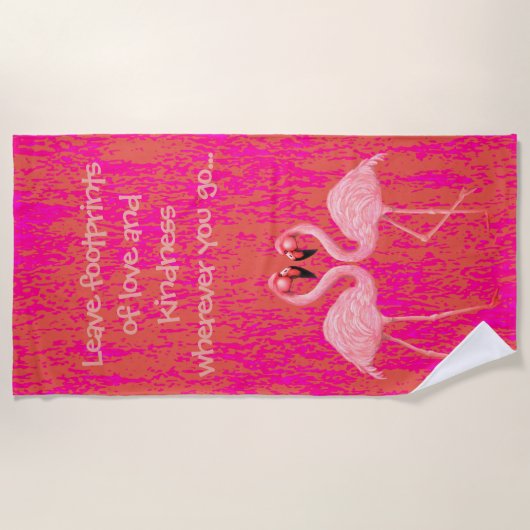 Flamingo Dance Strandtuch (Vorderseite)