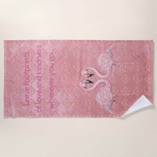 Flamingo Dance Strandtuch (Vorderseite)