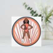 Flamingo Dancer A Feiertagskarte (Stehend Vorderseite)