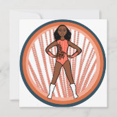 Flamingo Dancer A Feiertagskarte (Vorderseite)