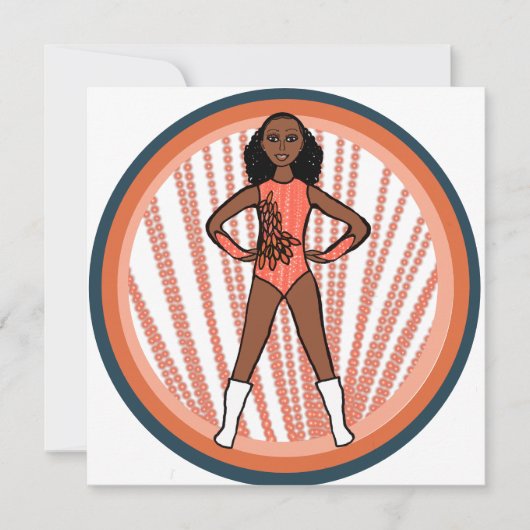 Flamingo Dancer A Feiertagskarte (Vorderseite)