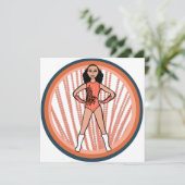 Flamingo Dancer B Feiertagskarte (Stehend Vorderseite)