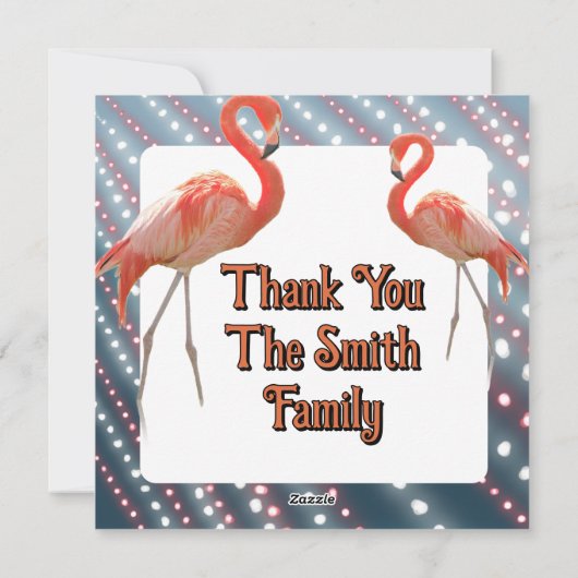 Flamingo Dancer B Feiertagskarte (Rückseite)