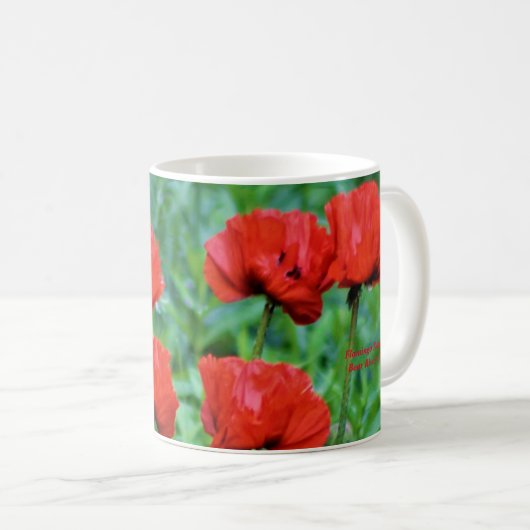 Flamingo Dancer Poppies Kaffeetasse (VorderseiteRechts)