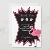 Flamingo danke einladung (Vorderseite)