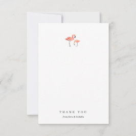 Flamingo Danke-Karte Dankeskarte