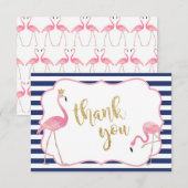 Flamingo danken Ihnen zu kardieren Dankeskarte (Vorne/Hinten)