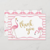 Flamingo danken Ihnen zu kardieren Dankeskarte (Vorne/Hinten)
