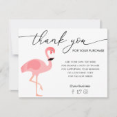 flamingo Dankeschön Karte (Vorderseite)