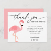 flamingo Dankeschön Karte (Vorne/Hinten)