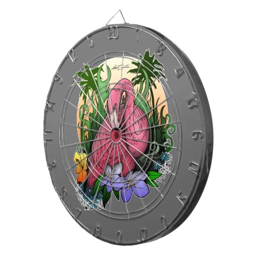 Flamingo Dartscheibe (Vorderseite rechts)