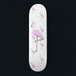 Flamingo de vidro - Glass Flamingo Skateboard<br><div class="desc">Este lindo e elegante animal deixa mais colorido por onde passa. Dieses schöne und elegante Tier macht es farbenfroher,  wo immer es hingeht.</div>