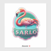 Flamingo Dekorieren mit lebhaften Stickern Aufkleber (Blatt)