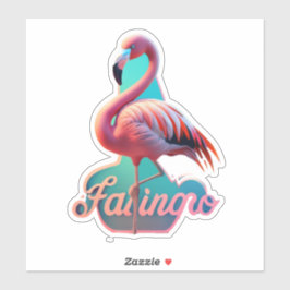 Flamingo Dekorieren mit Whimsical Stickers Aufkleber