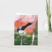 Flamingo Denken Sie an Sie... Karte (Rückseite)