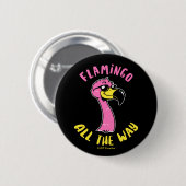 Flamingo der ganze Weg Button (Vorne & Hinten)