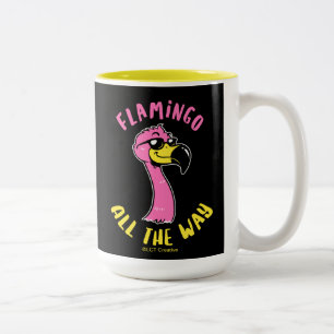 Flamingo der ganze Weg Zweifarbige Tasse
