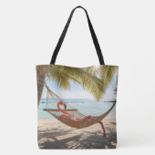 Flamingo, der in einer tropischen Strand-Hängematt Tasche (Rückseite)