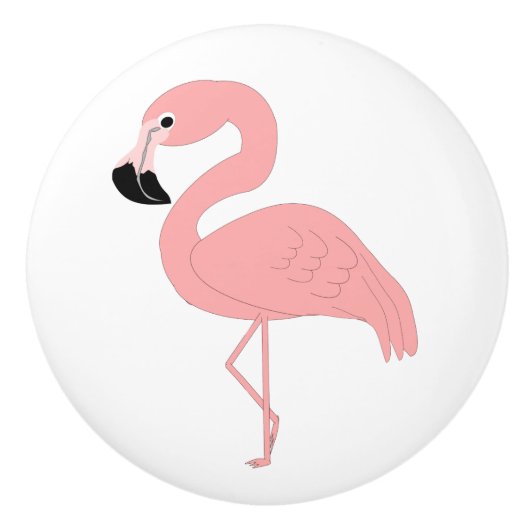 Flamingo Design Keramikknauf (Vorderseite)