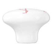 Flamingo Design Keramikknauf (Seitenansicht)