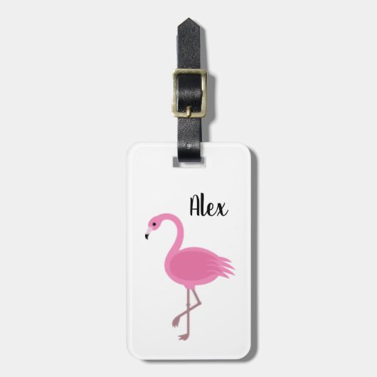 Flamingo Design Luggage Tag Gepäckanhänger (Vorderseite vertikal)