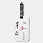 Flamingo Design Luggage Tag Gepäckanhänger (Rückseite vertikal)
