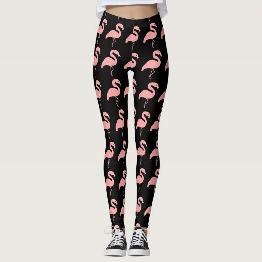 Flamingo Design Sie wählen Hintergrundfarbe Leggings (Vorderseite)