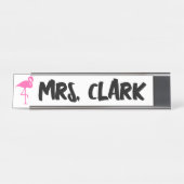 FLAMINGO DESK Custom Teacher Name Plate Schreibtischnamensplakette (Vorderseite )