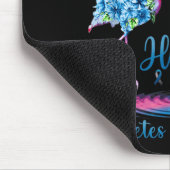 Flamingo Diabetes-Bewusstsein Mousepad (Ecke)